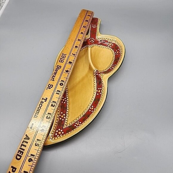 Jalapeno Shaped Serving Appetizer Dip Dish Mexico Southwest Ceramic 15x7" - Picture 5 of 6